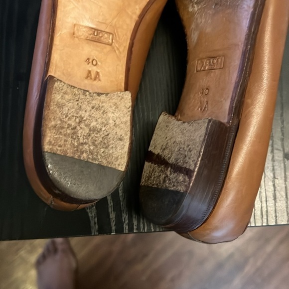 Gucci Tan Leather Tassel Loafers Women's Classic Vintage Size 9AA - Picture 9 of 13